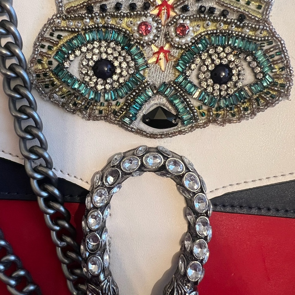 Gucci Limited Edition Dionysus Crystals Shoulder Bag Tricolor Leather $3995 - Picture 3 of 12